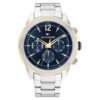 tommy steel watch having blue dail and golden bazel